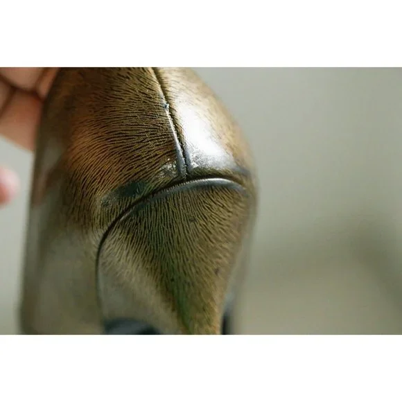 Yves Saint LAurent Paris Bronze Tribtoo Super High Hidden Platform Heels 40 - Picture 7 of 12